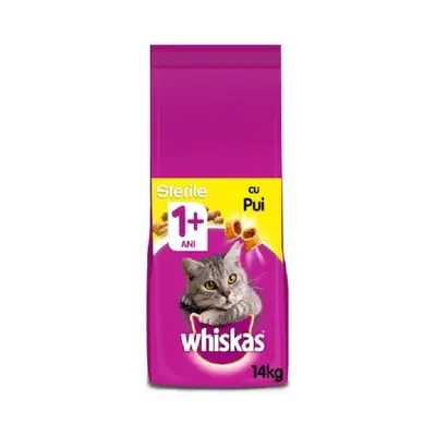 Whiskas Adult Sterilised, hrana uscata pentru pisici, Pui, 14 kg