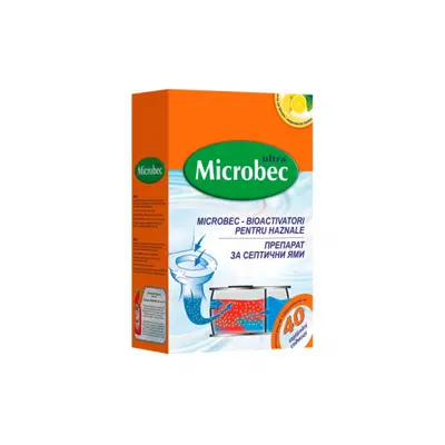 Microbec Bros, tratament pentru fose septice, 1 kg + gel 500 ml