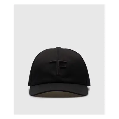 Black cap with monogram logo embroidery Tom Ford