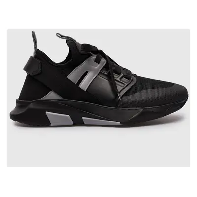 Black combination JAGO sneakers with logo Tom Ford