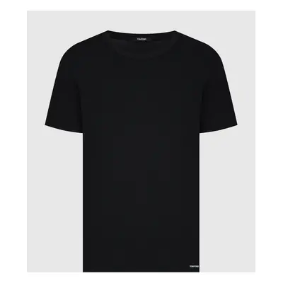 Black t-shirt with logo patch Tom Ford