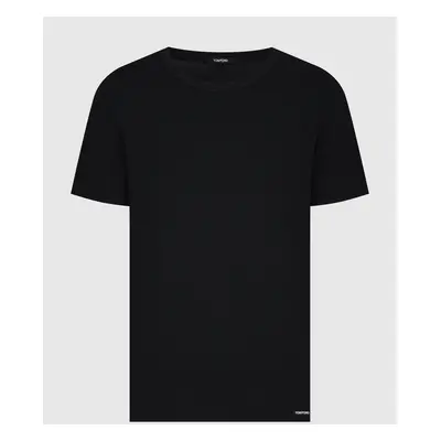 Black t-shirt with logo patch Tom Ford