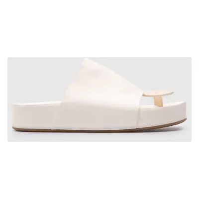 White leather flip-flops Round UMA WANG