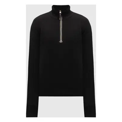 Black wool and cashmere sweater with leather insert Tom Ford