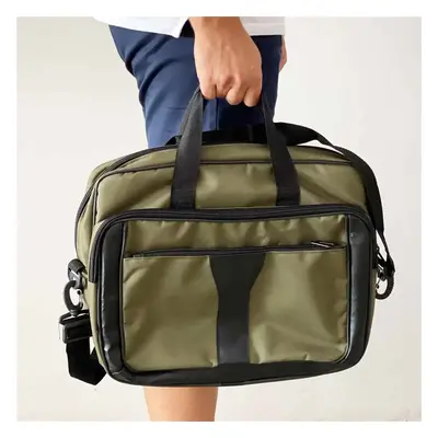 Geanta pentru laptop si documente verde Homs 41x15x30 cm