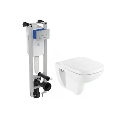 Set vas Wc Debba Rimless Roca suspendat cu capac + rezervor Ideal Standard Prosys Eco Framesi cl