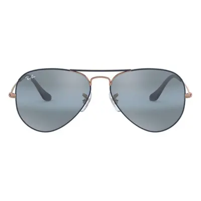 Ochelari de soare unisex Ray-Ban RB3025 9156/AJ Aviator Large Metal