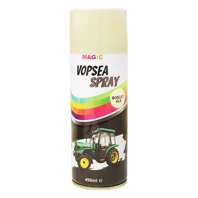 Spray vopsea auto alb tip Bobcat profesionala cu uscare rapida 450ml, Cod: BK831107, Brand: MAGI