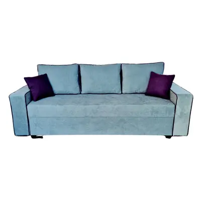 Canapea Extensibila Tania, 240x80x85cm, 3 locuri, Amore 20 Pastel Blue, Glasspandoor