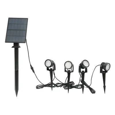 Set 4 lampi de gradina cu panou solar 2.5W/6V si baterie 3.7V/1.8 Ah, telecomanda IP65,Cod: BK69