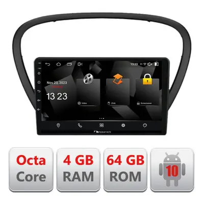 Navigatie Peugeot 607 Android radio gps internet quad core 4+64 carplay android auto