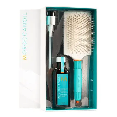 Set Moroccanoil - Tratament pentru toate tipurile de par + Perie ceramica