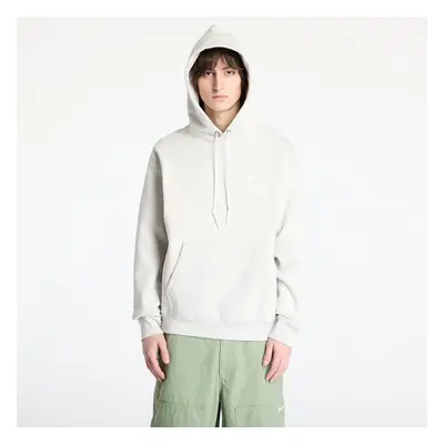 Hanorac Nike Solo Swoosh Men's Fleece Pullover Hoodie Light Bone/ White