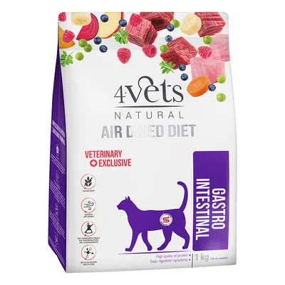 2x1kg 4Vets Gastro Intestinal Hrană uscată pisici