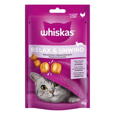 8x45g Pui Relax & Unwind Whiskas Snackuri pisici