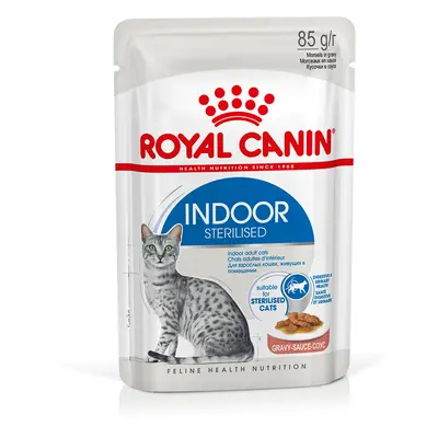 12x85g Indoor Sterilised Royal Canin Hrană umedă în sos pisici