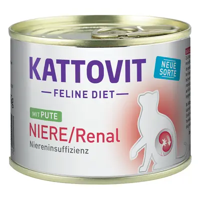 6x185g Curcan Kattovit Niere/Renal Conserve Hrană umedă pisici