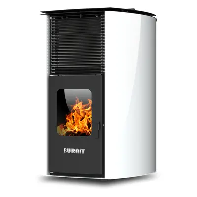 Centrala termosemineu pe peleti Burnit Advant V2 White 13 kw, echipata cu pompa de circulatie, v