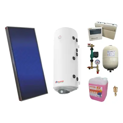 Pachet sistem solar presurizat, panou solar plan Sunsystem PК SL FP 2.0, Boiler cu 2 serpentine 