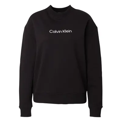 Calvin Klein Bluză de molton 'Hero' negru / alb