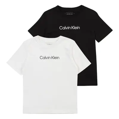 Calvin Klein Jeans Tricou 'INSTITUTIONAL' negru / alb