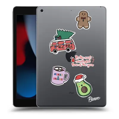 Husă transparentă din silicon pentru Apple iPad 10.2" (9. gen) - Christmas Stickers