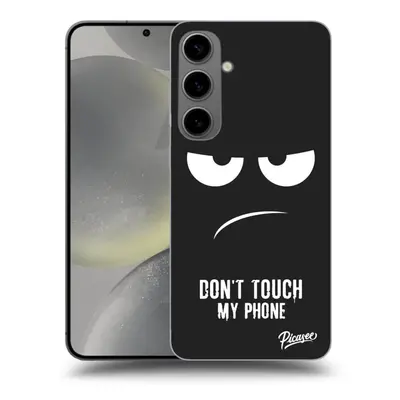 Husă neagră din silicon pentru Samsung Galaxy S24+ S926B 5G - Don't Touch My Phone