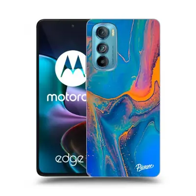 Husă transparentă din silicon pentru Motorola Edge - Rainbow