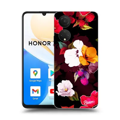 Husă transparentă din silicon pentru Honor X7 - Flowers and Berries