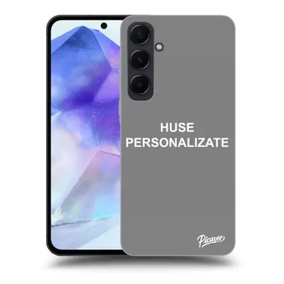 Husă neagră din silicon pentru Samsung Galaxy A55 5G A556B - Huse personalizate