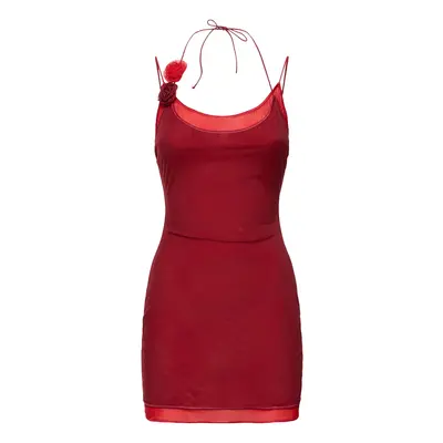 Rose Mesh Mini Dress