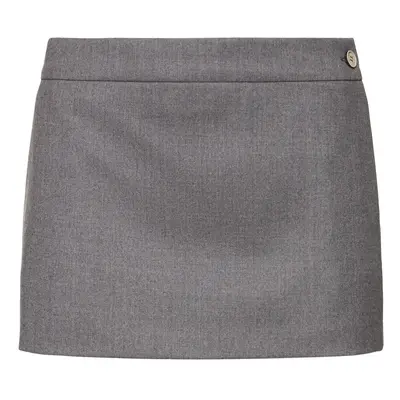 Stretch Wool Mini Skirt