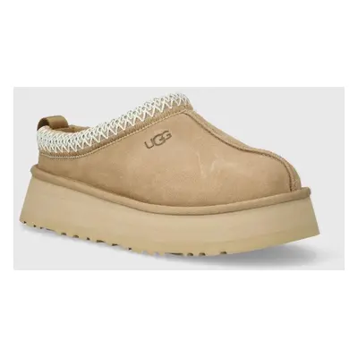 UGG papuci din piele intoarsa Tazz culoarea bej