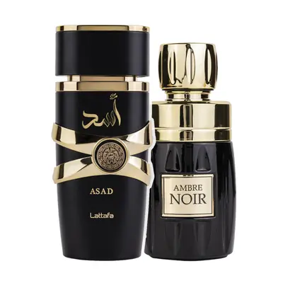 Pachet 2 parfumuri, Lattafa Asad 100 ml si Rave Ambre Noir 100 ml