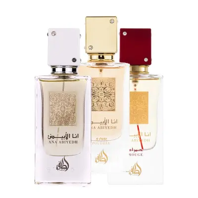 Pachet 3 parfumuri best seller, Ana Abiyedh White 60 ml, Ana Abiyedh Rouge 60 ml si Ana Abiyedh 