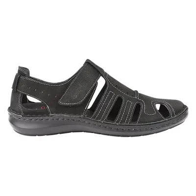 Pantofi vara sport, barbati, OTTER, 9544 negru, piele intoarsa