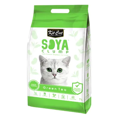 Asternut igienic pentru pisici KIT CAT SOYA CLUMP - Green Tea- 7L