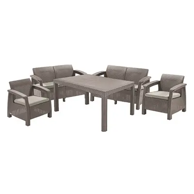 Set mobilier de gradina CORFU II FIESTA Capuccino / Gri-nisipiu