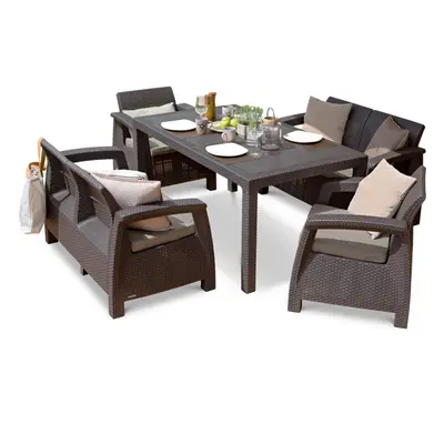 Set mobilier de gradina CORFU II FIESTA Maro/Gri-Taupe