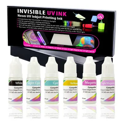 Set 6 culori cerneala invizibila pentru imprimante Epson 10 ml/culoare