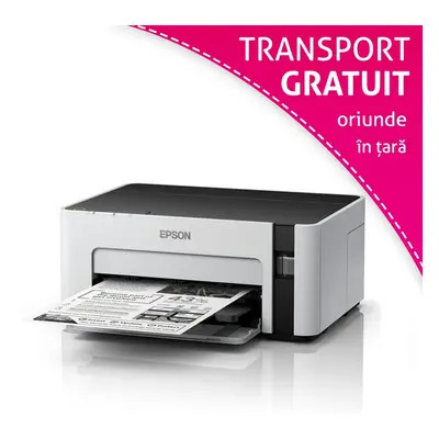 Imprimanta inkjet monocrom EcoTank Epson M1120, USB Wi-Fi, A4, sistem CISS