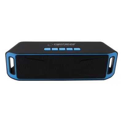 Boxa portabila Esperanza cu Radio FM, Bluetooth 4.1, 6W, 800mAh, microUSB, negru albastru