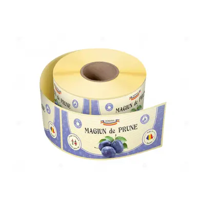 Etichete personalizate pentru borcane, Magiun de prune, 54x144 mm, 500 etichete rola