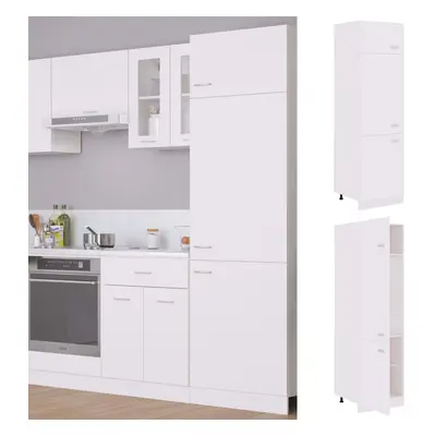Gossi dulap de frigider, alb, 60x57x207 cm, lemn prelucrat