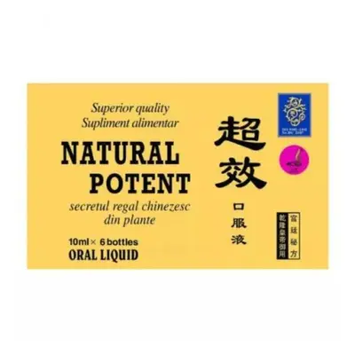 Natural potent, 6 fiole, 10 ml solutie buvabila, disfunctii erectile