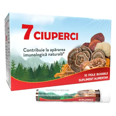 7 Ciuperci, 10 fiole buvabile, Justin Pharma