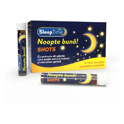 Sleeptime Noapte buna Shots, 10 fiole buvabile, Justin Pharma