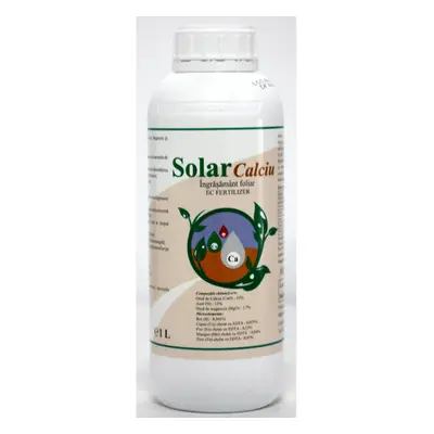 Solar Calciu 1 L, ingrasamant foliar pe baza de Calciu, Azot si Magneziu, Solarex, imbunatateste