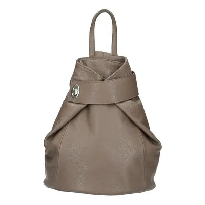 Rucsac pentru dama, Stella GT1491, piele naturala, dark taupe