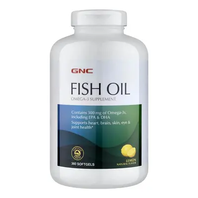 Gnc Fish Oil, Ulei De Peste Cu Aroma Naturala De Lamaie, 360 Cps